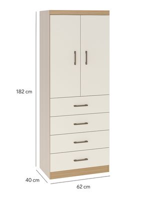 Imagen 2 del producto Clóset 2 Puertas 4 Cajones Dakar Exit