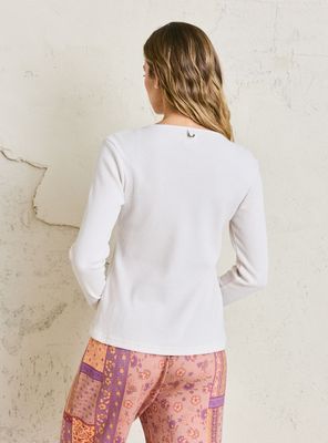 Imagen 2 del producto Polera Pijama Ármalo Textura Waffle con Botones