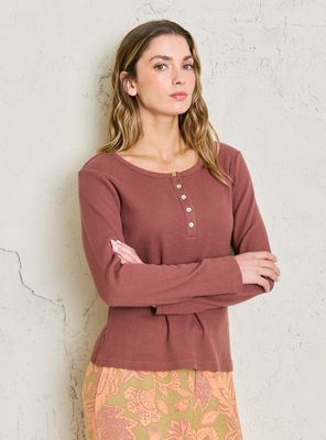 Polera Pijama Ármalo Rib con Botones