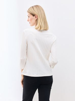 Imagen 2 del producto Polera Tela Acanalada con Botones Decorativos