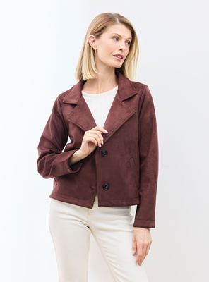 Chaqueta Trucker de Gamuza Sintética