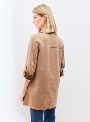 Imagen 2 del producto Abrigo de Gamuza Sintética y Lazo