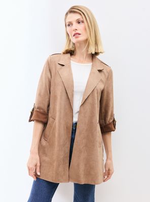 Abrigo de Gamuza Sintética y Lazo