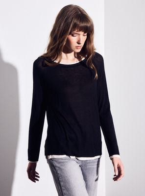 Sweater Doble Cuello Contraste