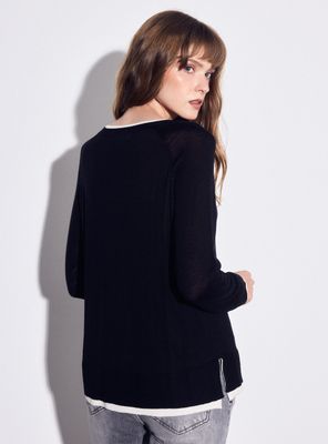 Imagen 2 del producto Sweater Doble Cuello Contraste