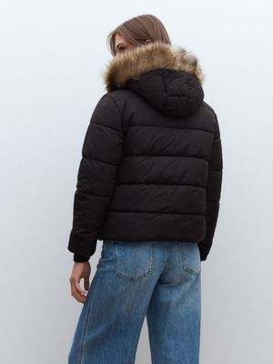 Imagen 2 del producto Parka Acolchada con Capucha y Piel