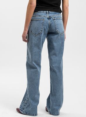 Imagen 2 del producto Jeans Recto Tiro Medio Zenda Celeste