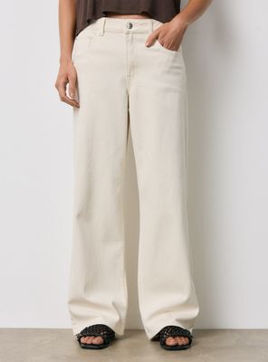 Jeans Wide Leg en Tela Comfort