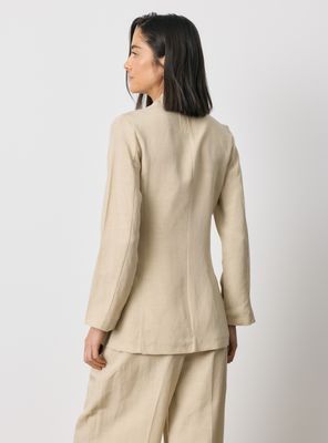 Imagen 2 del producto Blazer con Amarra en la Cintura Tela Mezcla Lyocell Lino