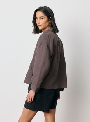 Imagen 2 del producto Chaqueta con Botones Ocultos Mezcla Lyocell Poliamida