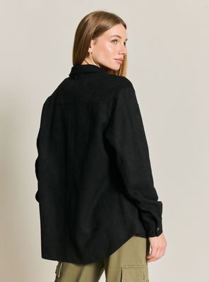 Imagen 2 del producto Chaqueta Estilo Camisa Larga Sólida