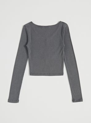 Imagen 2 del producto Polera Acid Wash con Detalle Cropp