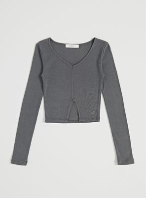 Imagen 2 del producto Polera Acid Wash con Detalle Cropp