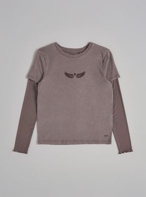 Imagen 2 del producto Polera Estampado Alas y Mangas Mesh