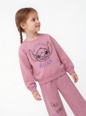 Polerón Estampado Stitch con Aplicación Cordón