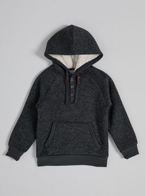 Imagen 2 del producto Polerón Tipo Tejido con Gorro Forrado Sherpa