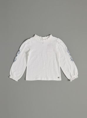 Imagen 2 del producto Polera Cuello Subido con Bordado en Mangas