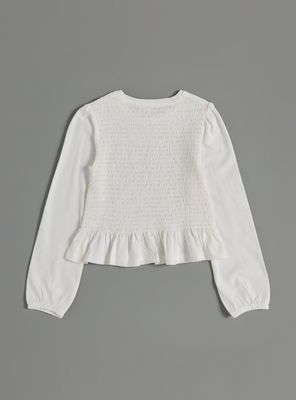 Imagen 2 del producto Polera Panal Lisa con Vuelos Abajo