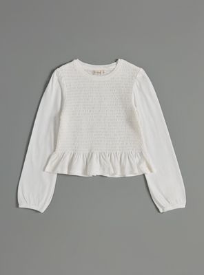 Imagen 2 del producto Polera Panal Lisa con Vuelos Abajo