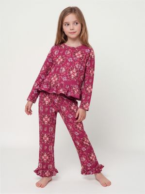 Imagen 2 del producto Pijama Full Estampado Tela Fluida y Vuelito Día de la Madre