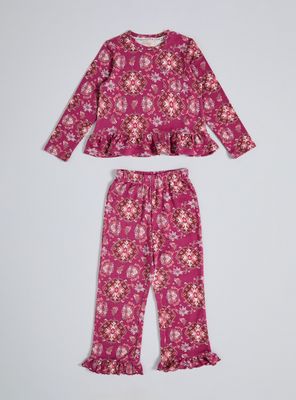 Imagen 1 del producto Pijama Full Estampado Tela Fluida y Vuelito Día de la Madre