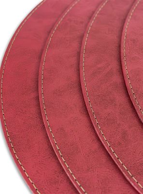 Imagen 2 del producto Set de 4 Individuales Redondo 37 cm Rojo