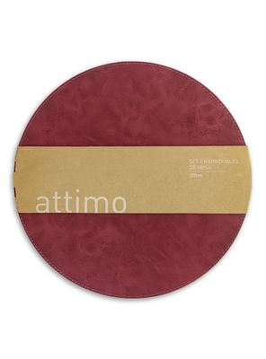 Set de 4 Individuales Redondo 37 cm Rojo