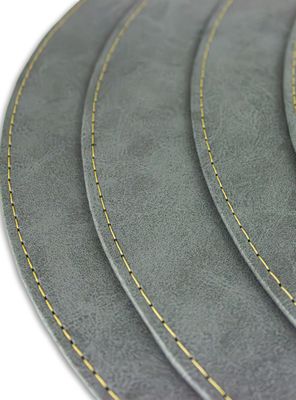 Imagen 2 del producto Set de 4 Individuales Redondo 37 cm Gris