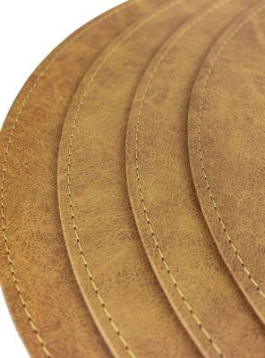 Imagen 2 del producto Set de 4 Individuales Redondo 37 cm Camel