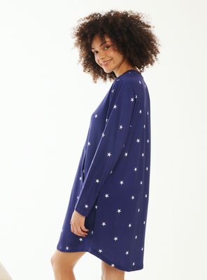 Imagen 2 del producto Camisa de Dormir con Bolsillo Delantero Estampada