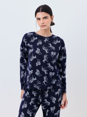 Pijama Estampado Cuello Redondo