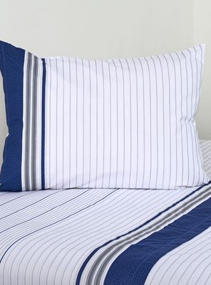 Sábanas 1 Plaza 144 Hilos Marino Piedra