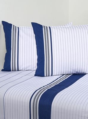 Sábanas 2 Plazas 144 Hilos Marino Piedra