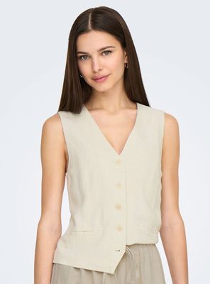 Chaleco Cuello V Regular Abierto