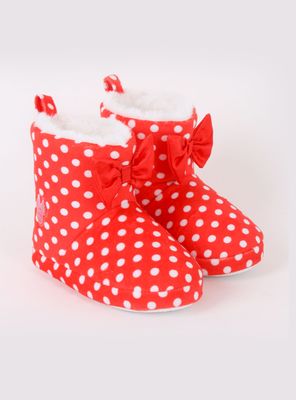 Imagen 2 del producto Pantufla Estilo Bota Niña Minnie Lunares