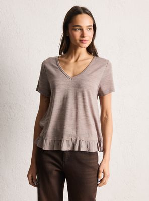 Polera Corte Peplum en Tela Rígida