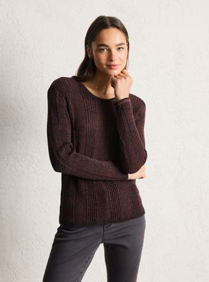 Sweater Tejido Acanalado con Lurex