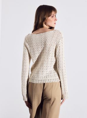 Imagen 2 del producto Sweater Tejido Calado Manga Larga