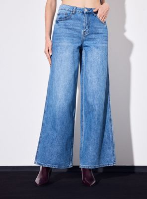 Jeans Wide Leg Lavado Vintage