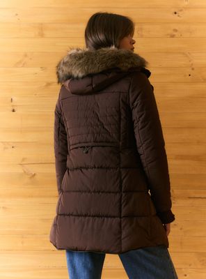 Imagen 2 del producto Parka Larga Acolchada con Capucha y Piel Desmontable