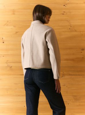 Imagen 2 del producto Abrigo de Paño con Cuello Solapa y Bolsillos