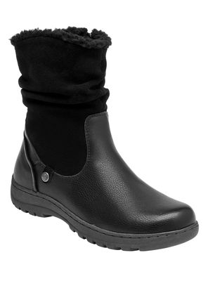 Imagen 2 del producto Bota Baja Arrugada Cuero Mujer