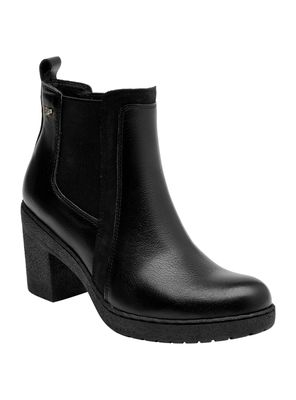 Imagen 2 del producto Botín Alto de Taco Cuadrado Cuero Mujer