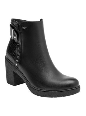 Imagen 2 del producto Botín Taco Alto Cuadrado con Tacha Cuero Mujer