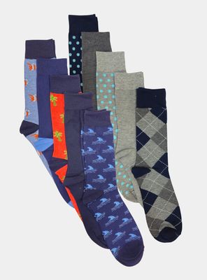 Pack 10 Calcetines Largos con Patrones