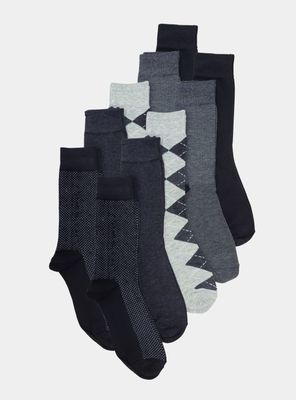 Pack 10 Calcetines Largos de Vestir con Patrones