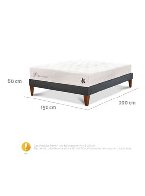 Imagen 2 del producto Cama Europea Box Cocopedic 2 Plazas + Base Europea Curve