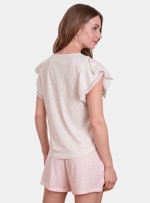 Imagen 2 del producto Pijama Corto Algodón con Blonda