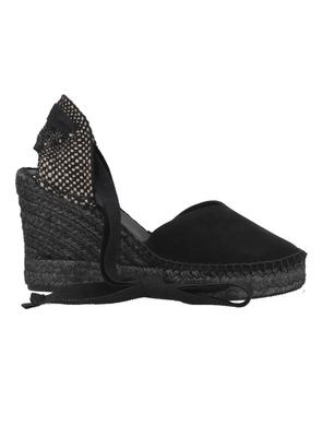 Sandalia Black Cuña Toscana Cuero Mujer