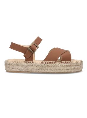 Sandalia Valencia Cuero Mujer